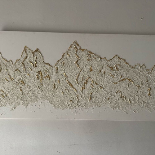 Handmade painting with gold details new