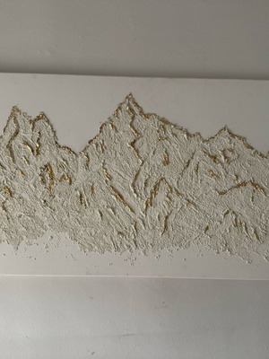 Handmade painting with gold details new