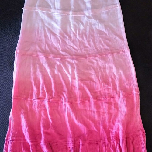 Ombre maxi skirt like new, summer airy with pink gradient tones
