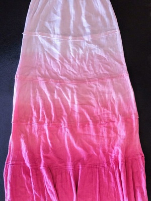 Ombre maxi skirt like new, summer airy with pink gradient tones