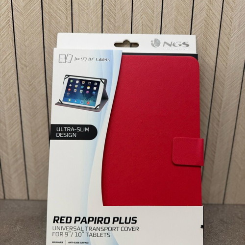 Red Papiro Plus Tablet Case 9'' to 10'' new, universal stand