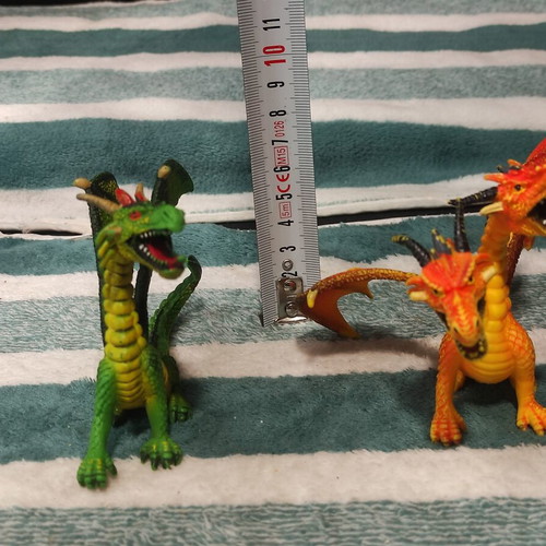 Bullyland dragon figures set used, two pieces