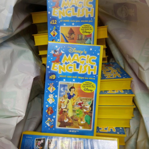 Magic English VHS learning English tapes, pack of 30, new