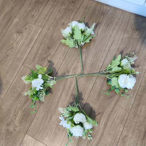 Artificial flowers set of 4 new, natural look, spring decor