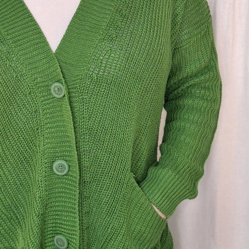 Stradivarius green cardigan like new size M