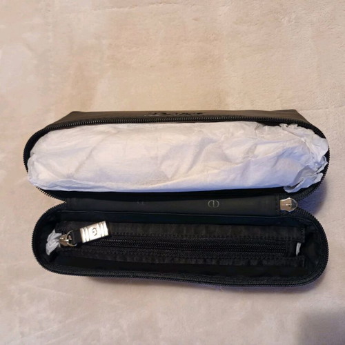 Dior cosmetic pouch new, black and silver, practical design