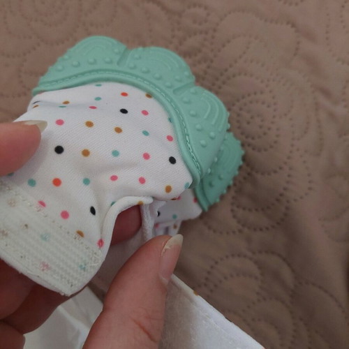 Teething gloves new with rattling sound
