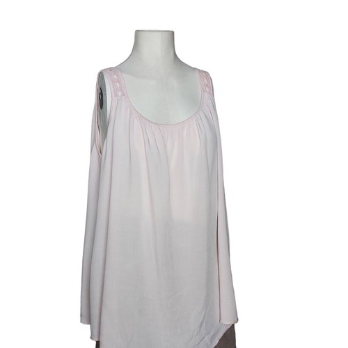 Oversized blouse 100% cotton pink powder like new, Italy plus size