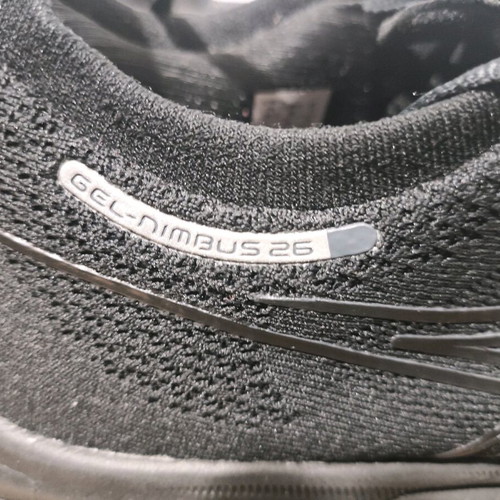 Asics Nimbus 26 running shoes size 45, black