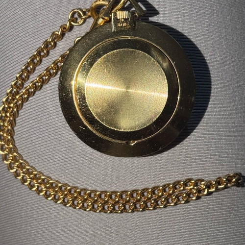 Raketa pocket watch used, 19 jewels, manual winding, gold color