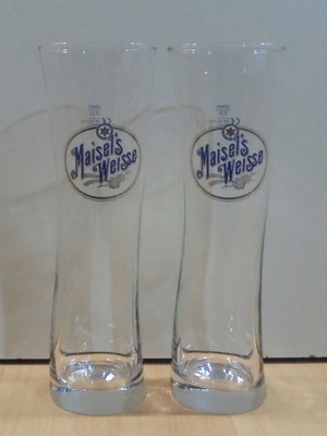 Maisel's Weisse μπίρα σετ δύο μεταχειριστικών διαφημιστικών ποτηριών 0.5l