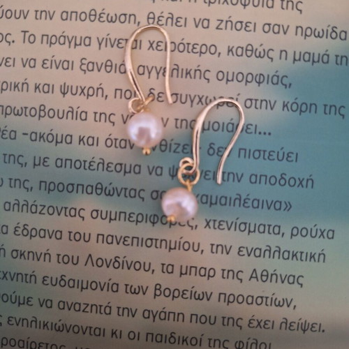 Faux pearl earrings, 3cm height