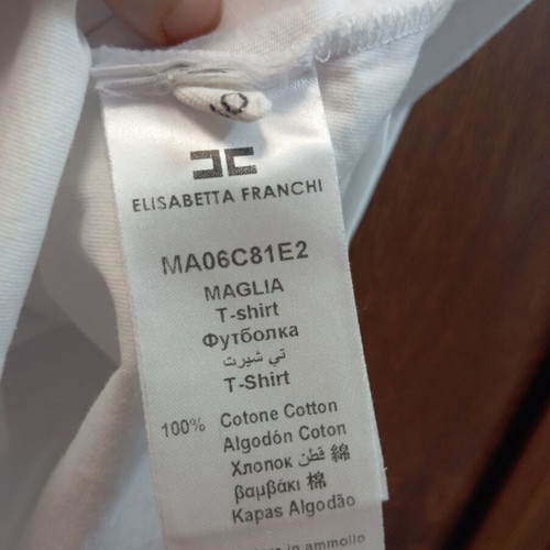Elisabetta Franchi t-shirt size S like new, white