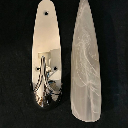 Idearte vintage 1980 wall lights used, Art Deco style inspired