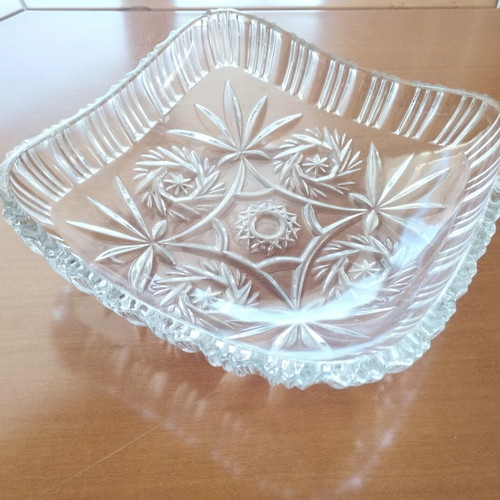 Vintage Bohemia Crystal Bowl Pinwheel design
