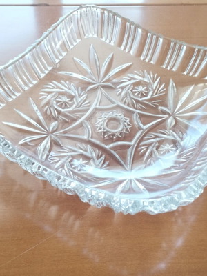 Vintage Bohemia Crystal Bowl Pinwheel design