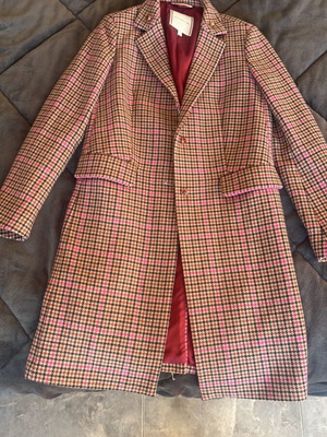 Tommy Hilfiger women's wool coat like new with check pattern