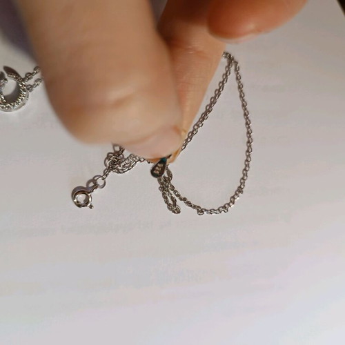 Silver s 925 pendant new with crystals and 42 cm chain