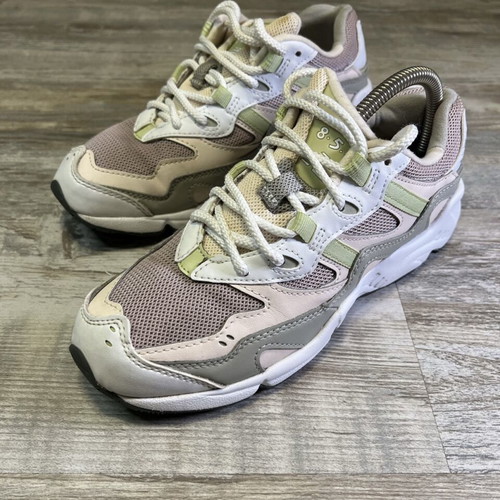 New Balance 850 chunky sneakers used, white beige sage green, size 38