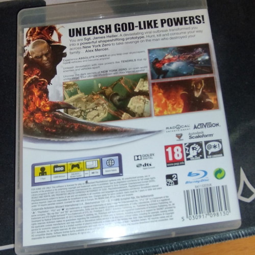 Prototype 2 PS3 game, complete with booklet