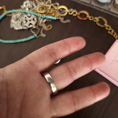 Silver ring 21mm with zircon, like new