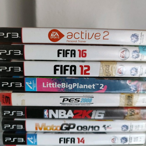 PS3 games used, pack of 9, Fifa, LittleBigPlanet, NBA