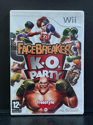 Facebreaker KO Party Nintendo Wii game used, CIB