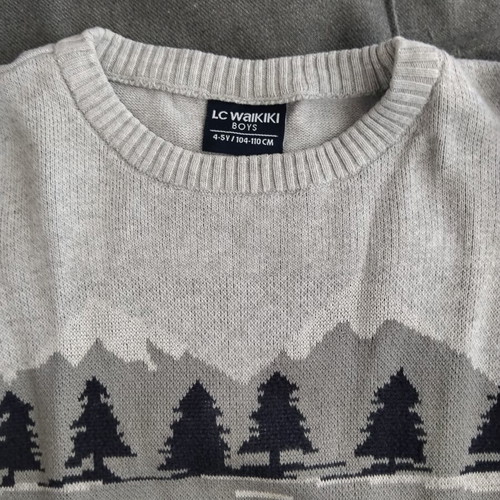 Lc Waikiki boys' thin knit sweater, 4-5 years, grey