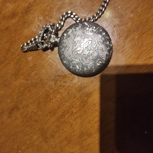 Vintage mechanical pocket watch with 17 jewels, silver
