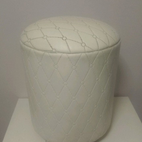 White stool used 45x35 cm with MDF frame and elastic seat