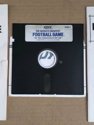 The World's Greatest Football Game Epyx Commodore Disk like new