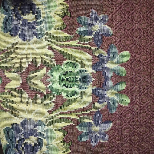 Old double-sided figure tablecloth, thick fabric, 1950s, 1.50x1.50 m