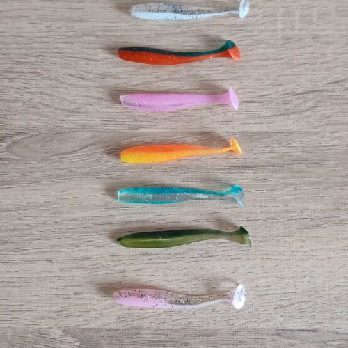 Lrf fishing silicone lures new, pack of 9 pieces