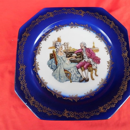 Limoges 22 Kar. Gold vintage πιάτο βικτωριανού στυλ