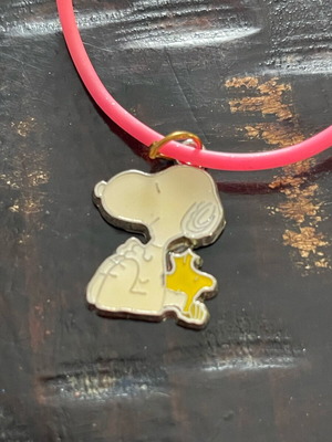 Snoopy Necklace new, white and pink