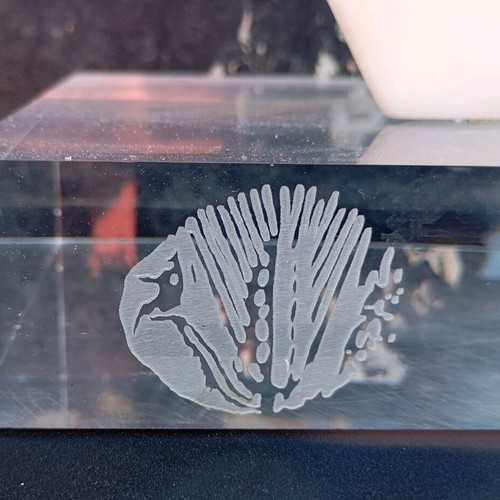 Marble sculpture used, commemorative from annual dinner dance