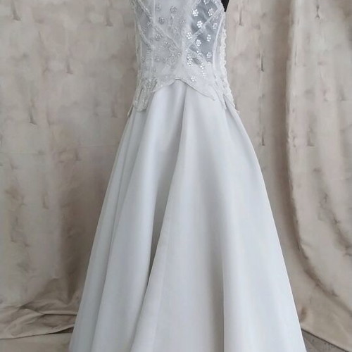 Wedding dress bodice with stones and strass new, size L