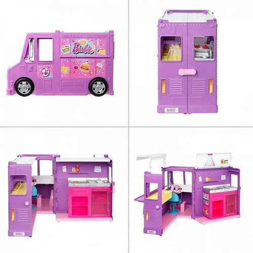 Barbie food truck used with accessories and sticker defect
