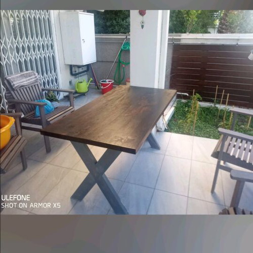 Garden table solid Tek like new, custom sizes available