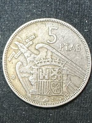 25 Ptas Spain 1957 used