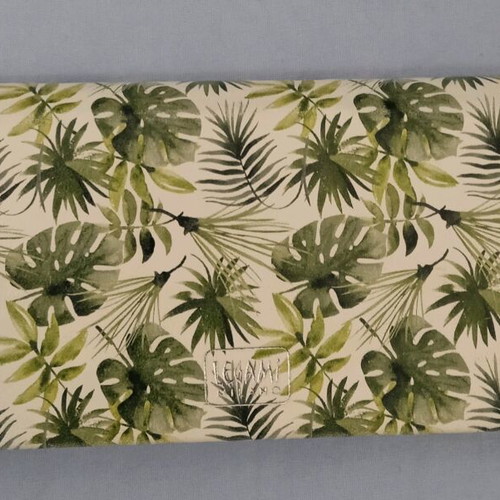 Folding glasses case used, white and green