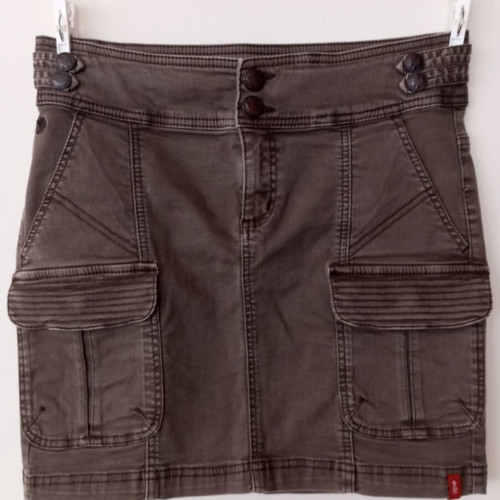 Brown cargo mini skirt size M like new with handmade necklace gift
