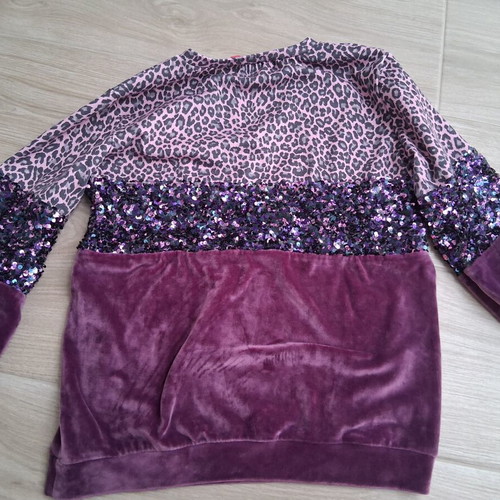 Chief long-sleeve blouse like new, black and purple, size 164 cm