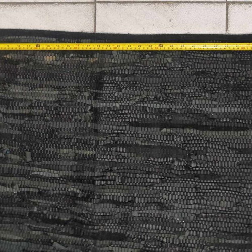 Leather rug black 90x150cm like new