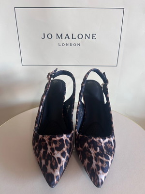 Y2K Animal Print Leopard Slingback Sandals Size 38 Like New