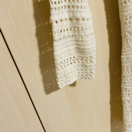 H&M Crochet Dress white, like new, midi, cotton