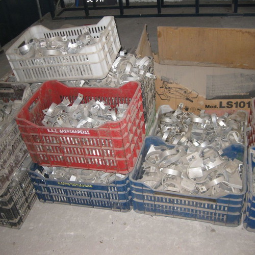 Road sign braces used, galvanized with accessories