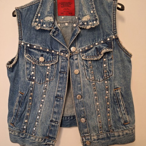Denim jean vest like new, Pull and Bear, size S