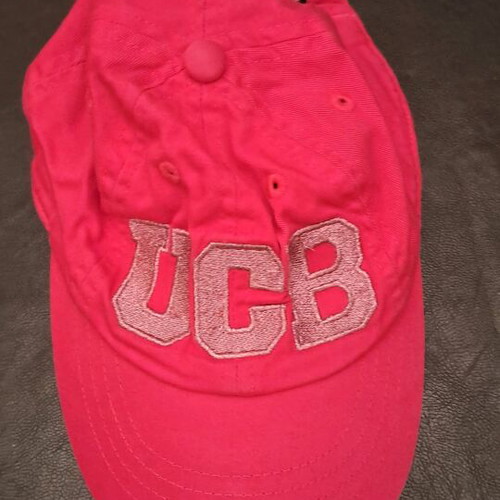 Benetton Jockey Hat used, pink, size 9-12 months