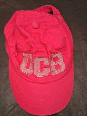 Benetton Jockey Hat used, pink, size 9-12 months